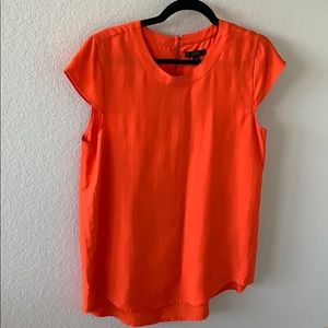 J Crew Orange Textured Blouse